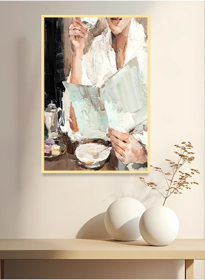 Canvas Wall Art For Wall Decoration Abstract Design With A Hollow Frame Size 120x80cm One Piece
