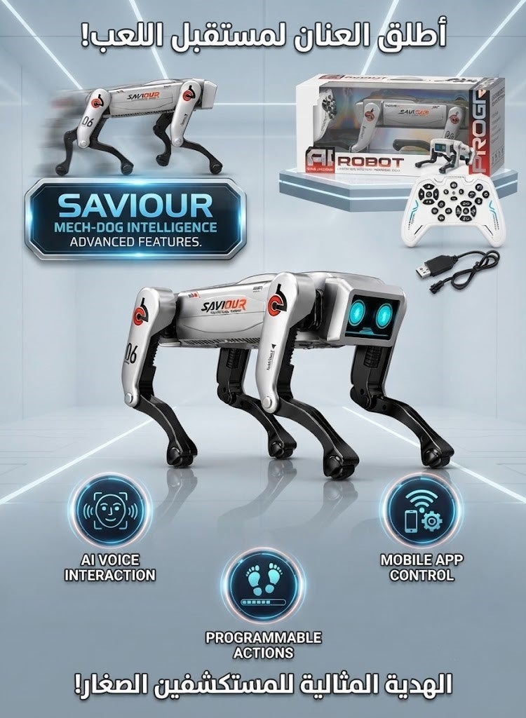 Smart robot dog with voice commands: programmable via app, dance, walk, and interactive modes for children - Image 1