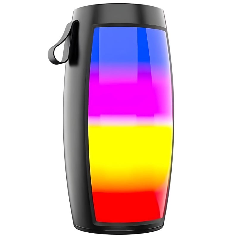 Portable Wireless Bluetooth Speaker with Colorful LED Lights FM Radio and Bass Compact Size 2.9 X 5.7 Inches - Image 2