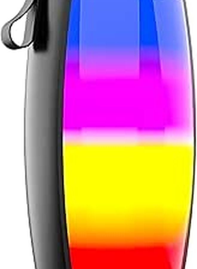Portable Wireless Bluetooth Speaker with Colorful LED Lights FM Radio and Bass Compact Size 2.9 X 5.7 Inches - Image 1