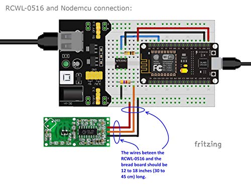 DIYmall RCWL-0516 Motion Detection Sensor, Microwave Radar Sensor, Switch Module, for Arduino ESP8266 Nodemcu Wemos, for Raspberry PI, for Human Rat Cat Detector, Detection Distance 5-7m - Image 5