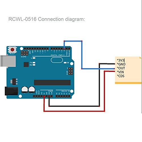 DIYmall RCWL-0516 Motion Detection Sensor, Microwave Radar Sensor, Switch Module, for Arduino ESP8266 Nodemcu Wemos, for Raspberry PI, for Human Rat Cat Detector, Detection Distance 5-7m - Image 4