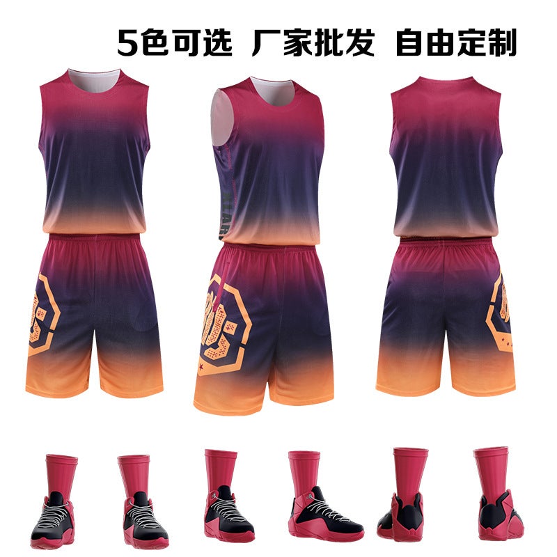 Speed Summer Sports College Student Competition Training Team Clothes New Basketball Clothes Suit Men'S And Women'S Adult Jersey - Image 2