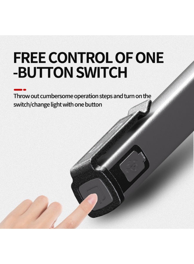 Multifunctional Work Flashlight with Magnetic Base, USB Type-C Rechargeable Torch, 6 Modes LED Light with Battery Indicator – Portable Handheld Lamp for Outdoor & Repair - Image 2