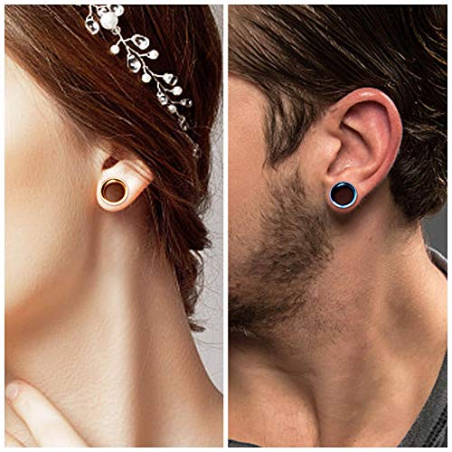 Longbeauty 6 Pair Stainless Steel Screwe Flesh Tunnel Expander Eer Plug Gauge Earlets 6 Colors 8MM - Image 5