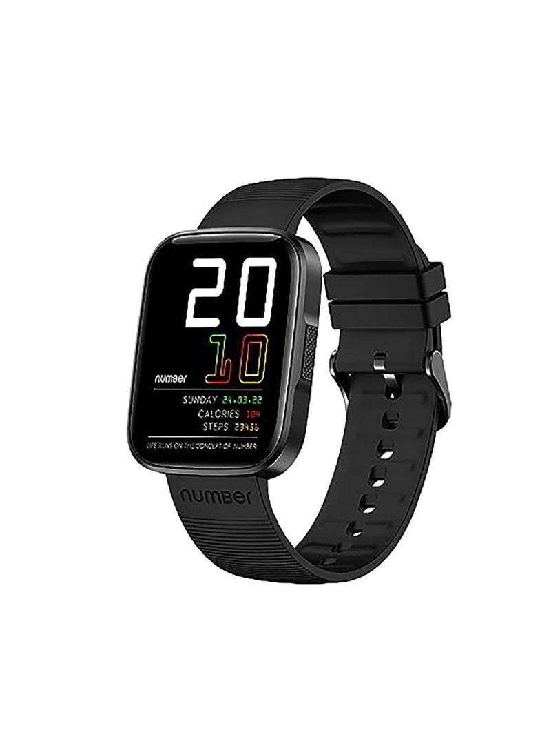 Number XTRO1, Industry's Slimmest watch, 1.69” Full Touch Display, Calling alert, Sports Modes, IP68, Sp02 Smartwatch Black - Image 2