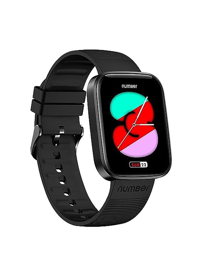 Number XTRO1, Industry's Slimmest watch, 1.69” Full Touch Display, Calling alert, Sports Modes, IP68, Sp02 Smartwatch Black - Image 3