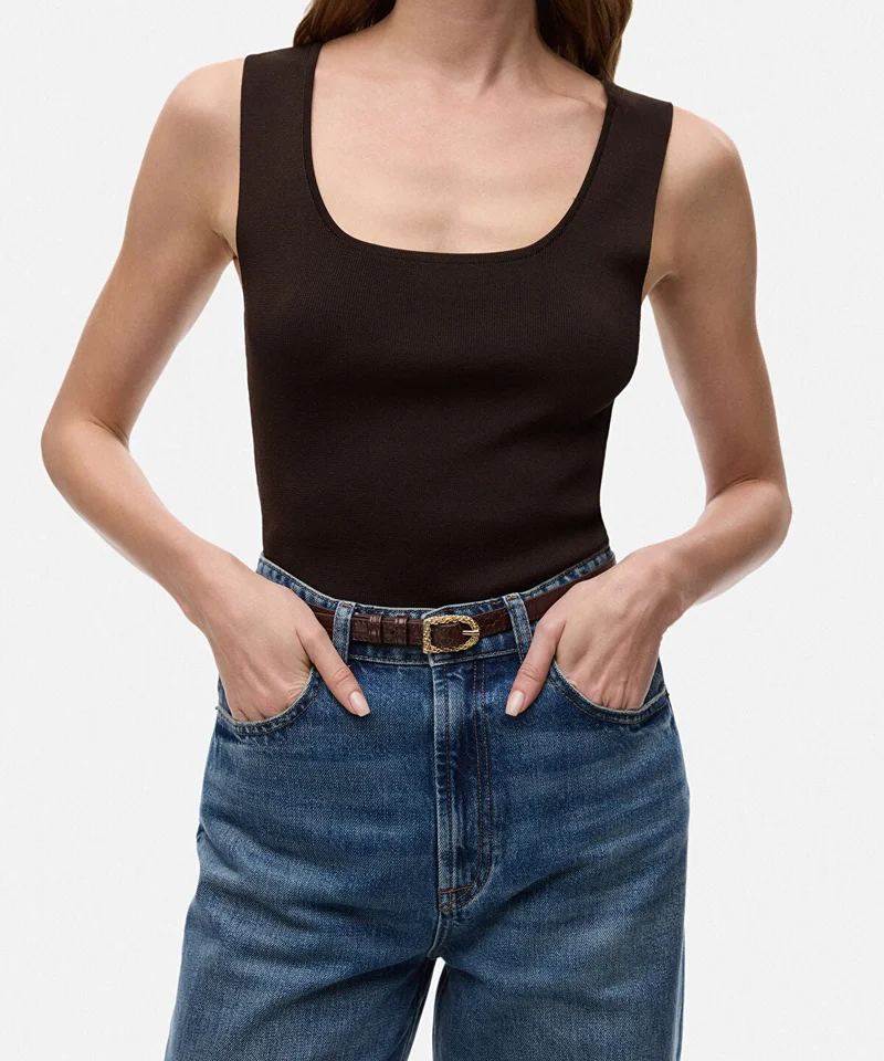 ابيكول Textured Metal Buckle Belt