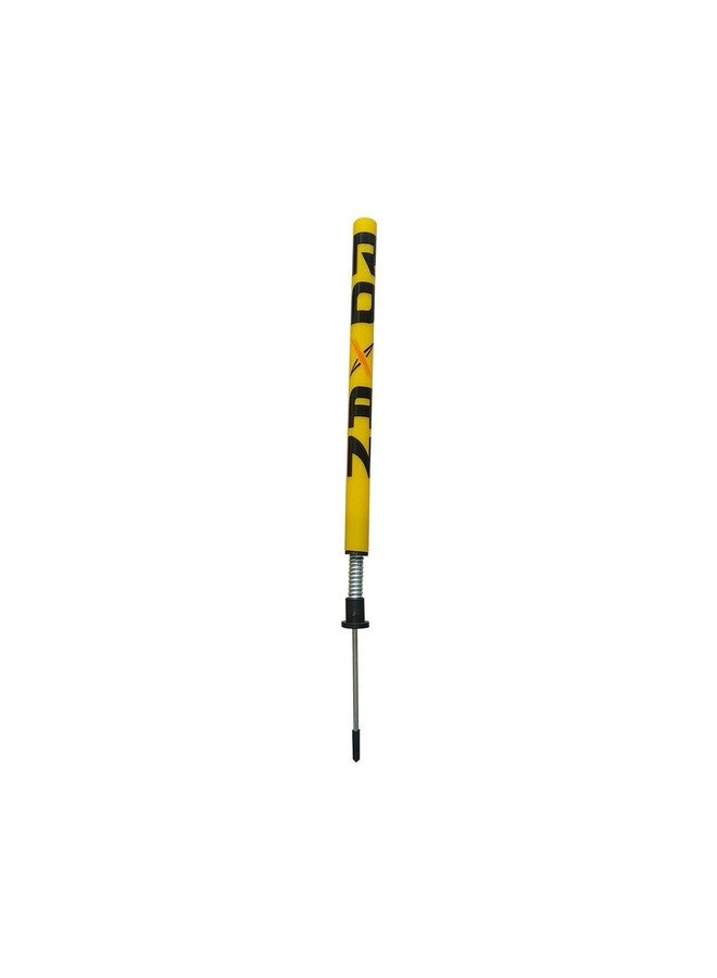Roxan Plastic Small Size Cricket Bowling practices Target Stump with Spring Pack for Beginner (Yellow) - Image 2
