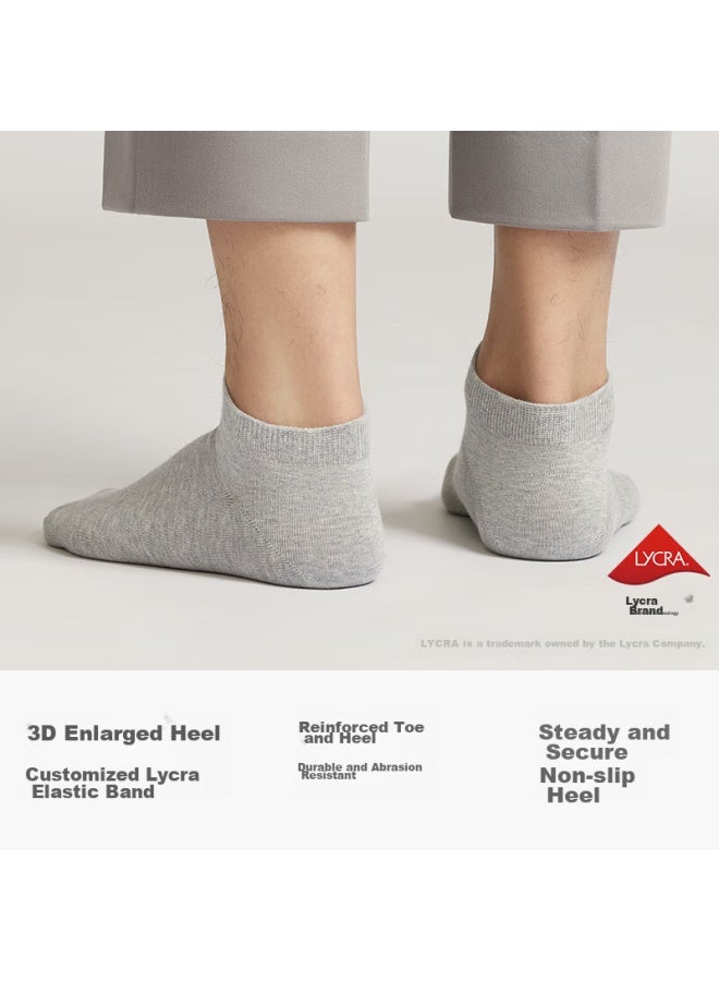B&C.ROOM Mianzhuwu Socks For Men, Spring And Summer Style, Sweat-absorbing, Breathable, Antibacterial, Pure Cotton Boat Socks, Summer Men's Short Socks, Odor-resistant Socks, 6 Pairs - Image 4