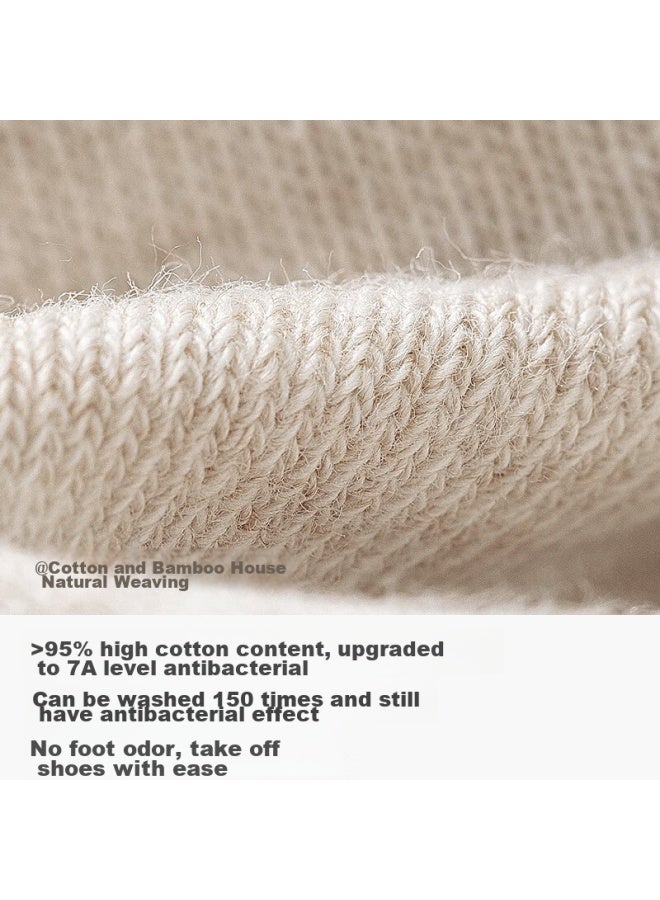 B&C.ROOM Mianzhuwu Socks For Men, Spring And Summer Style, Sweat-absorbing, Breathable, Antibacterial, Pure Cotton Boat Socks, Summer Men's Short Socks, Odor-resistant Socks, 6 Pairs - Image 3