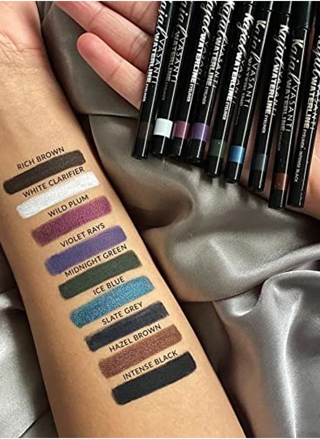 Vasanti Cosmetics - Kajal Waterline Eyeliner Pencil - Long-lasting, Waterproof, Smudge-proof, Safe for Sensitive Eyes, Waterline Eye Liner - Opthalmologist Approved and Tested (Rich Brown) - Image 1