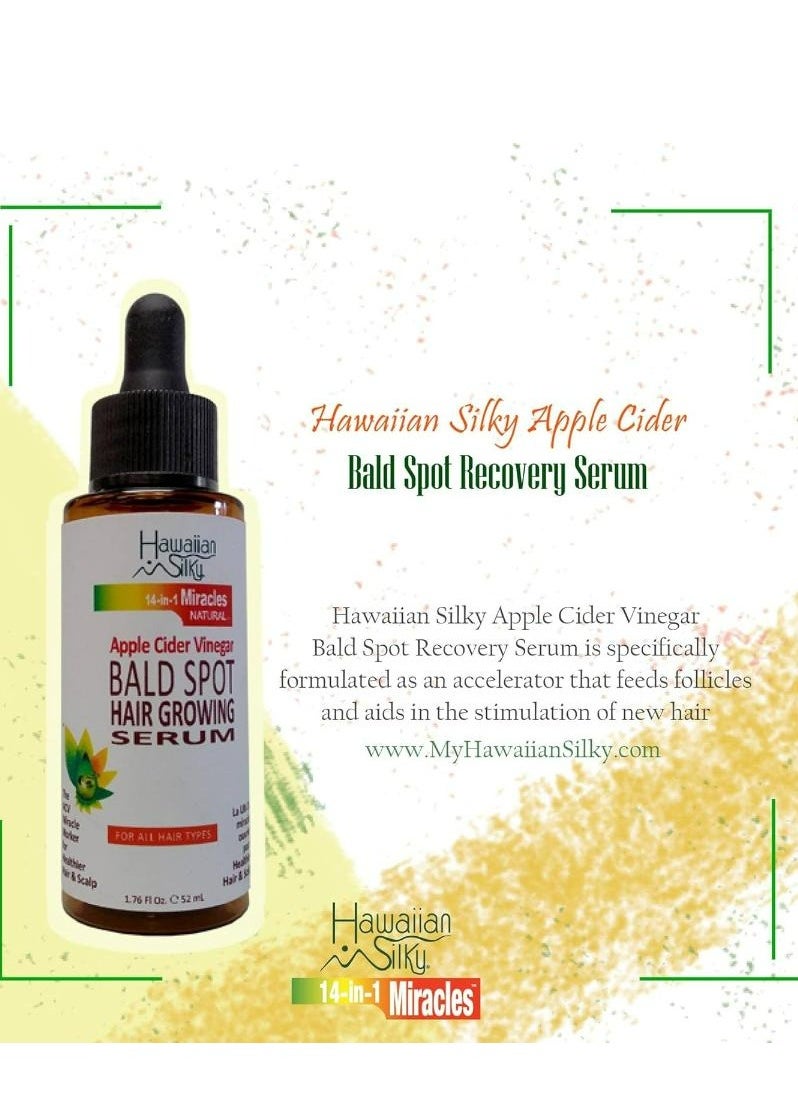Hawaiian Silky Apple Cider Vinegar Bald Spot Recovery Serum with Black Castor Oil Hair Growth 52 ML  - Image 3