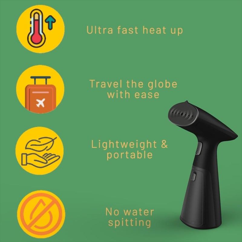 Magictec Travel Garment Steamer, Handheld Steamer for Clothes, Fast Heat-Up in 30 Seconds, 1000W Portable Steamer with 120ml Water Tank, Removes Wrinkles from Clothes, Garments, and Fabrics - Image 5