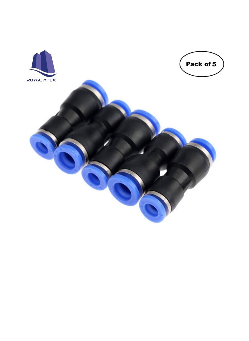 Generic - PU Pipe & Fittings Polyurethane | Pneumatic Pipe Push in to Connect Fittings (Reducer Socket - Pack of 5, 12x6mm) - Image 1