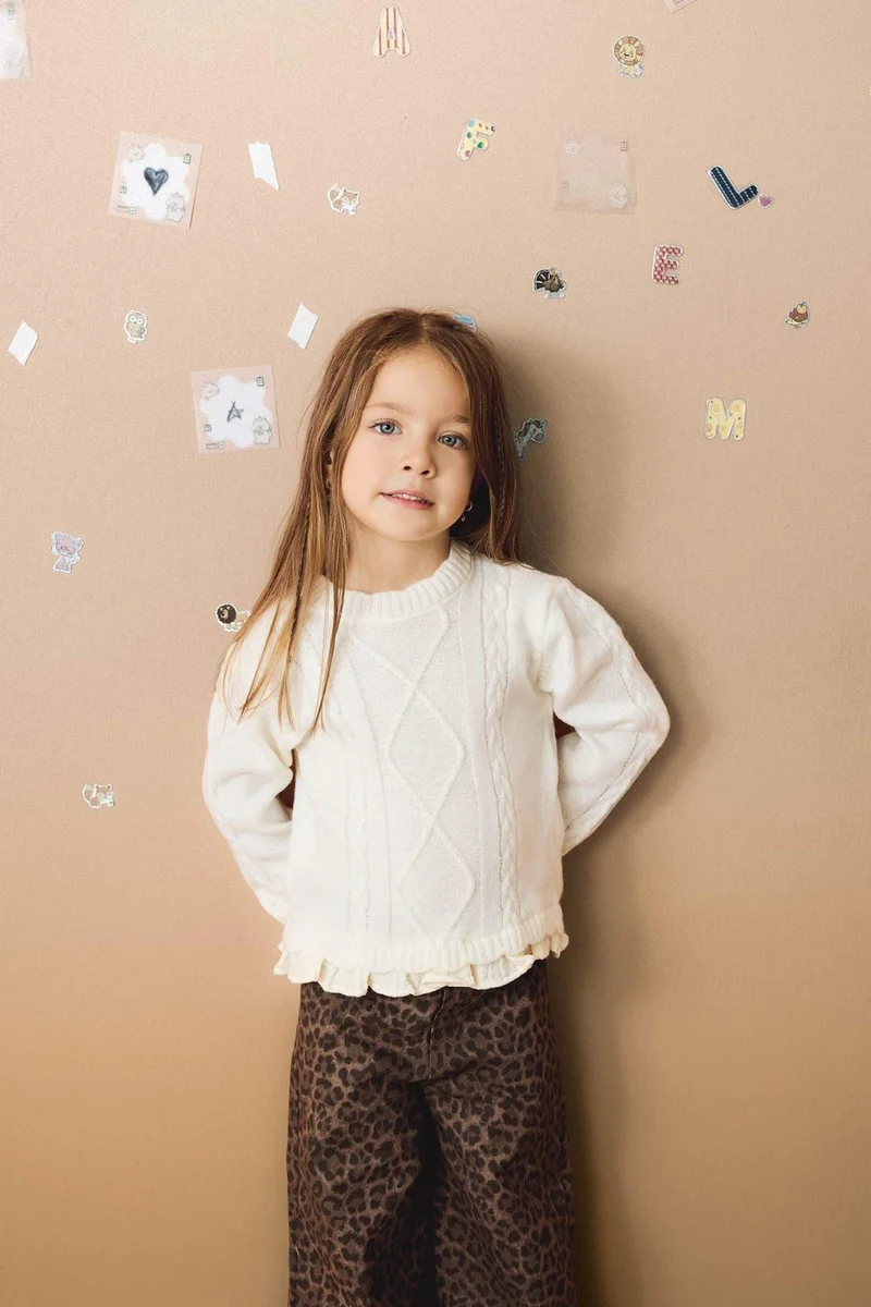 ديفاكتو Baby Girl Regular Fit Crew Neck Pullover