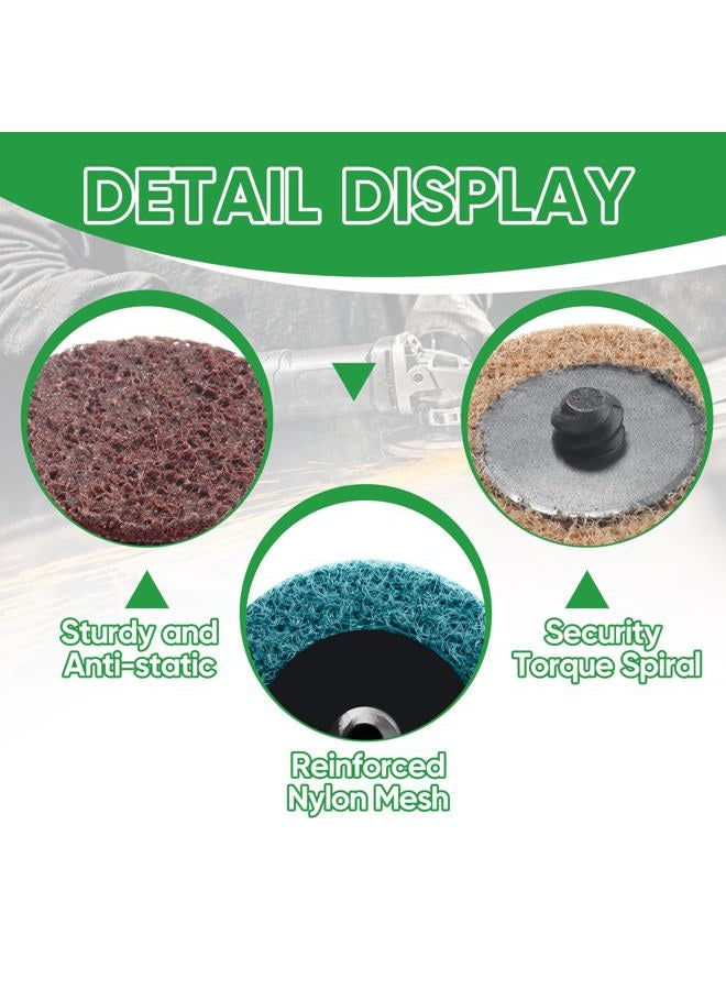 Dapuri 150 Pcs 2 Inch Surface Conditioning Discs Medium Grit Quick Change Sanding Discs for Die Grinders, Surface Stripping, Grinding, Polishing, and Burr Finishing - Image 5
