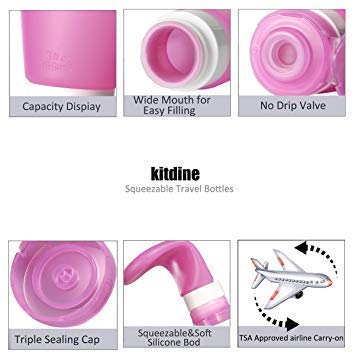 Maharsh Portable Soft Silicone Travel Bottles Set 90 ml Mini Tub Containers Squeezable Bottle for Shower Gel, Liquide Soap,Toiletries Lotion Shampoo Cosmetic Empty (Multi color) - Image 2