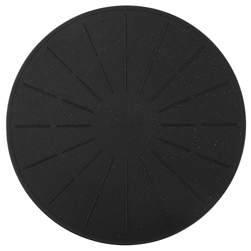 Lazy K Induction Cooktop Mat - Silicone Fiberglass Scratch Protector - for Magnetic Stove - Non Slip Pads to Prevent Pots from Sliding During Cooking_ Black (9.4inches) - Image 1