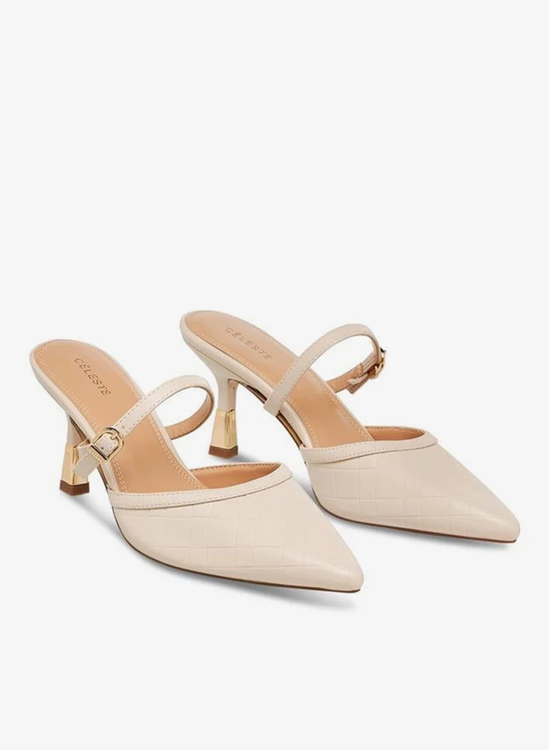 سيليست أحذية نسائية مدببة بنعل خارجي بنعل مدبب وكعب مائل