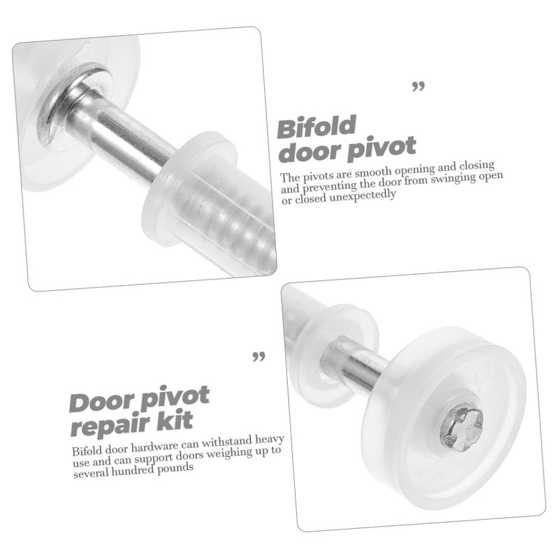 Self Closing Bifold Door Hinges 4 Pcs Stainless Steel Pivot Hardware Easy Install - Image 4