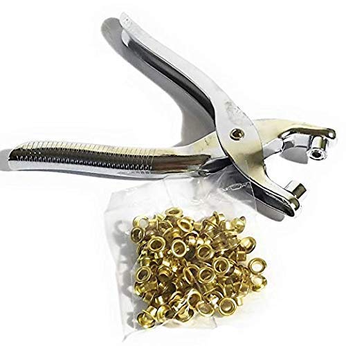 Instakart Instakart Grommet Setting Tool Steel Hole Punch Eyelet Setter Kit for Leather Canvas All Fabrics Men and Women Clothes Shoes Belts Bags Crafts  - Image 1