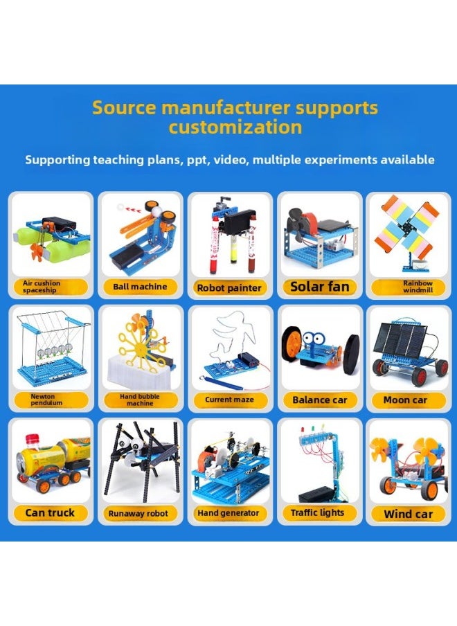null - Science Small Experiment Suit Primary School Children Educational Toys Stem Physical Equipment Technology Production Invention Handmade-Specifications:Kindergarten Small Class B [16 Experiments] - Image 1