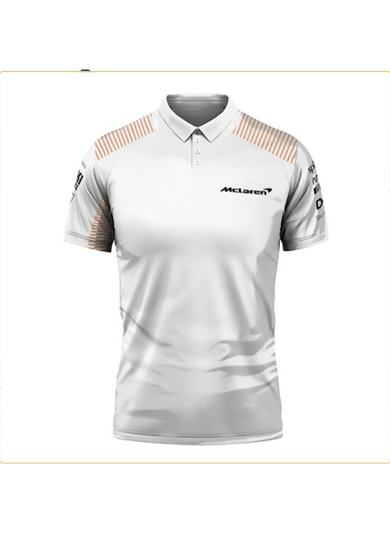 McLaren F1 Team White Classic Brand Logo Polo Shirt size S