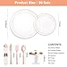 Bestluck 350PCS Clear Plastic Plates with Rose Gold Trim for 50 Guests Disposable Dinnerware Set for Party Wedding Include 100 Plastic Plates 50 Pre Rolled Napkins with Silverware 50 Cups - Image 4