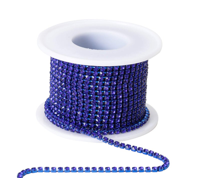 KAOYOO 10 Yards 2mm008 Crystal Rhinestone Close Chain Trim Sew on Trim for Sewing CraftsDIY DecorationJewelryWedding