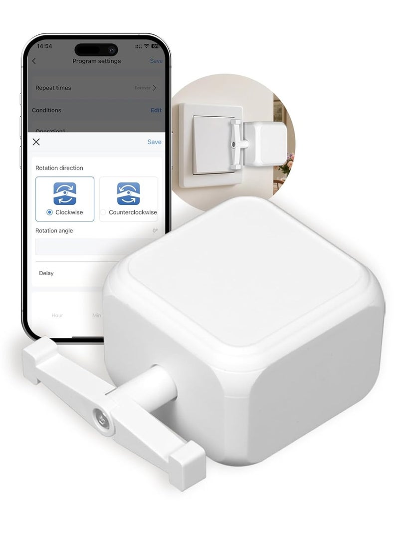 MOES Fingerbot Plus Rocker Switches, Toggle Smart Button Pusher Upgrade, Compatible with Smart Life App, Requires MOES Tuya BLE Hub for Alexa, Google Home and Remote Control - Image 1