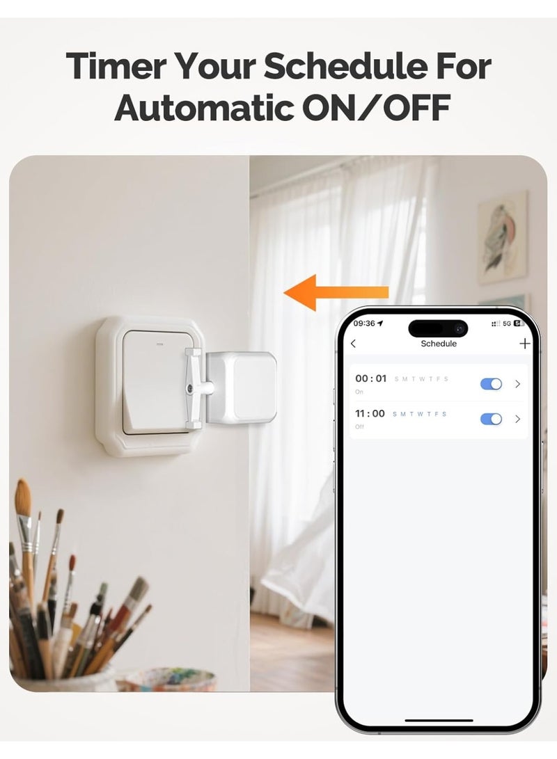 MOES Fingerbot Plus Rocker Switches, Toggle Smart Button Pusher Upgrade, Compatible with Smart Life App, Requires MOES Tuya BLE Hub for Alexa, Google Home and Remote Control - Image 5