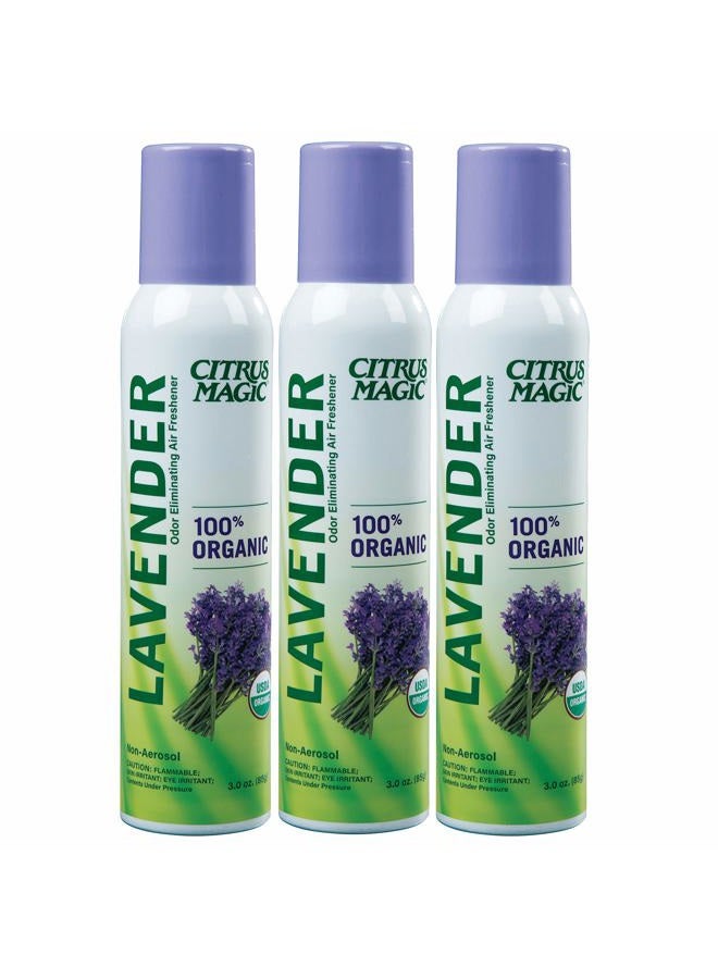 Citrus Magic Organic Natural Odor Eliminating Air Freshener Spray, Lavender Eucalyptus, 3-Ounce, Pack of 3 - Image 1