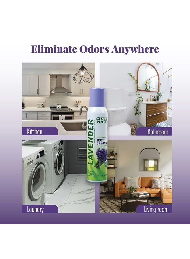 Citrus Magic Organic Natural Odor Eliminating Air Freshener Spray, Lavender Eucalyptus, 3-Ounce, Pack of 3 - Image 5