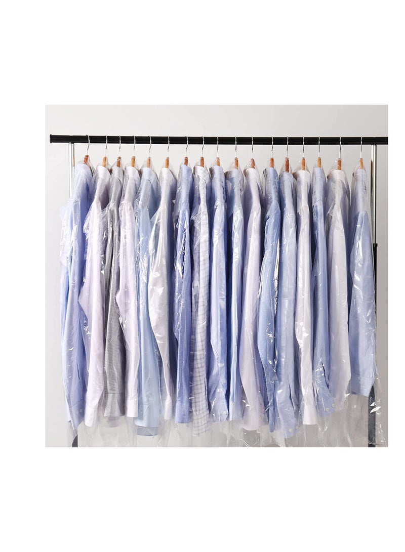 SYOSI 50Pcs Garment Bags Clear Clothing Dust Cover Hanging Closet Storage Bags Shoulder Protectors Cover Shield for Home Closet 60x100cm - Image 2