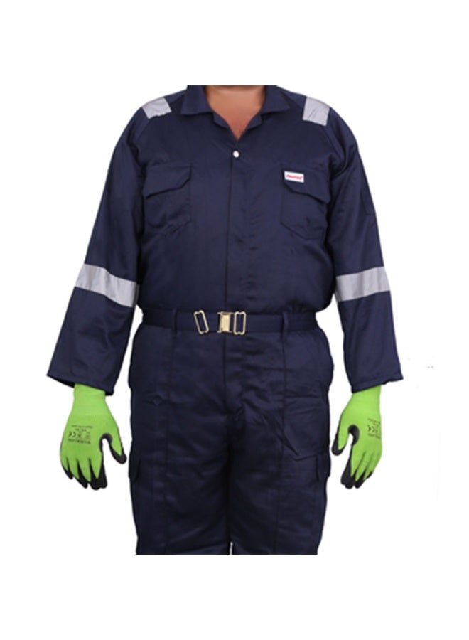 Vaultex PIA 190GSM Reflective Strip Twill Coverall, Navy Blue, Medium - Image 2