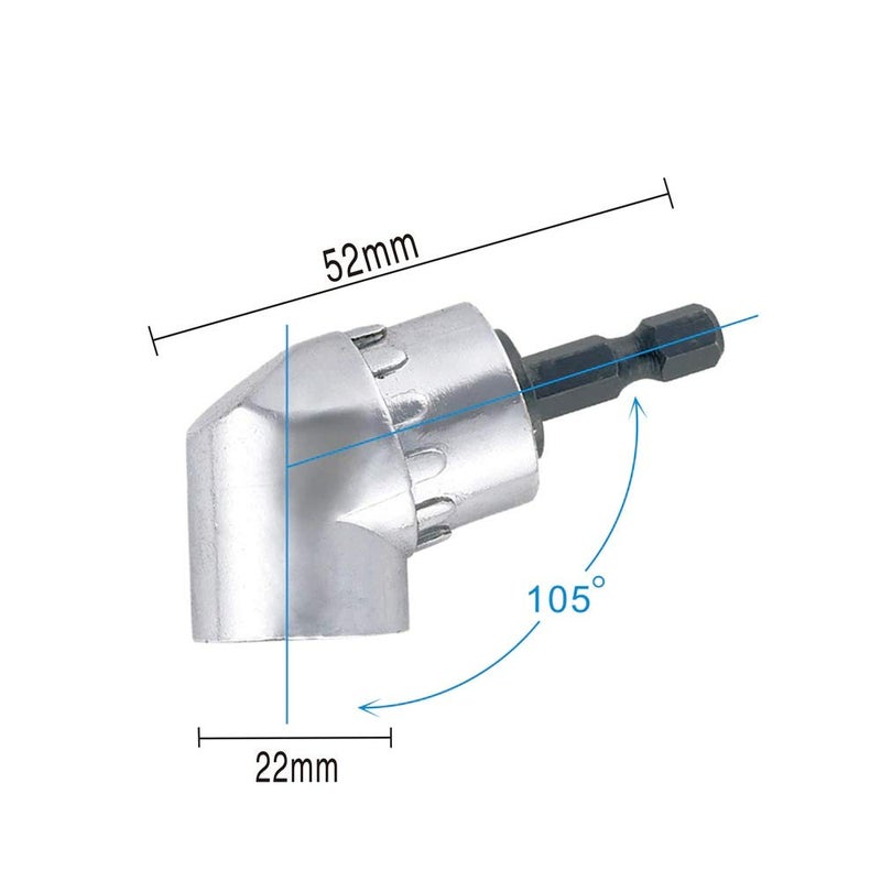 Delidge 105 Degree Angle Extended Turning Chuck for Electric Drill Screwdriver Power Tool Accessories - Image 3