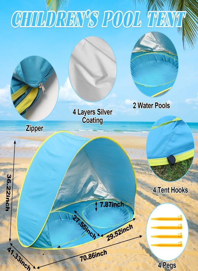 QTREE intelligence Baby Beach Tent-2 Pools Pop Up UPF 50+ Sunshade with Carry Bag, Portable for Travel,Beach,Camping,Indoor - Image 4