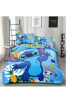 BAIG Single Size 4Pcs Comforter  set 160x210cm , fitted sheets size (120x200)+30cm Cotton and polyester  Cartoon character 