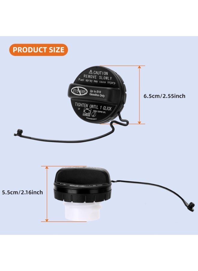Gas Cap, Fuel Tank Gas Filler Cap for Toyota Corolla Camry 4Runner Avalon Highlander FJ Land Cruiser Matrix Rav4 Sequoia Sienna Tacoma Tundra Yaris ES GS IS GX LX RX 77300-06040 - Image 3