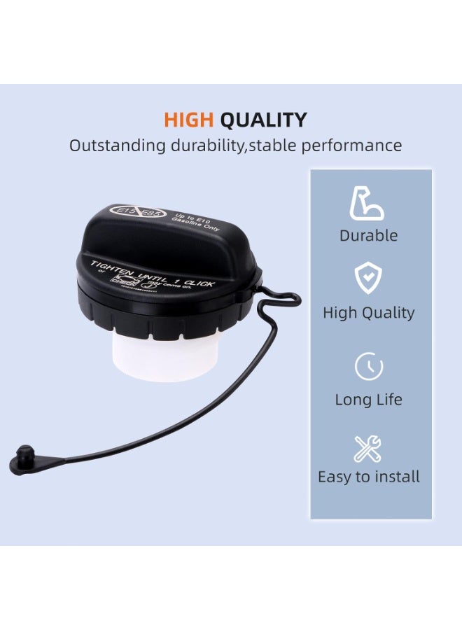 Gas Cap, Fuel Tank Gas Filler Cap for Toyota Corolla Camry 4Runner Avalon Highlander FJ Land Cruiser Matrix Rav4 Sequoia Sienna Tacoma Tundra Yaris ES GS IS GX LX RX 77300-06040 - Image 4