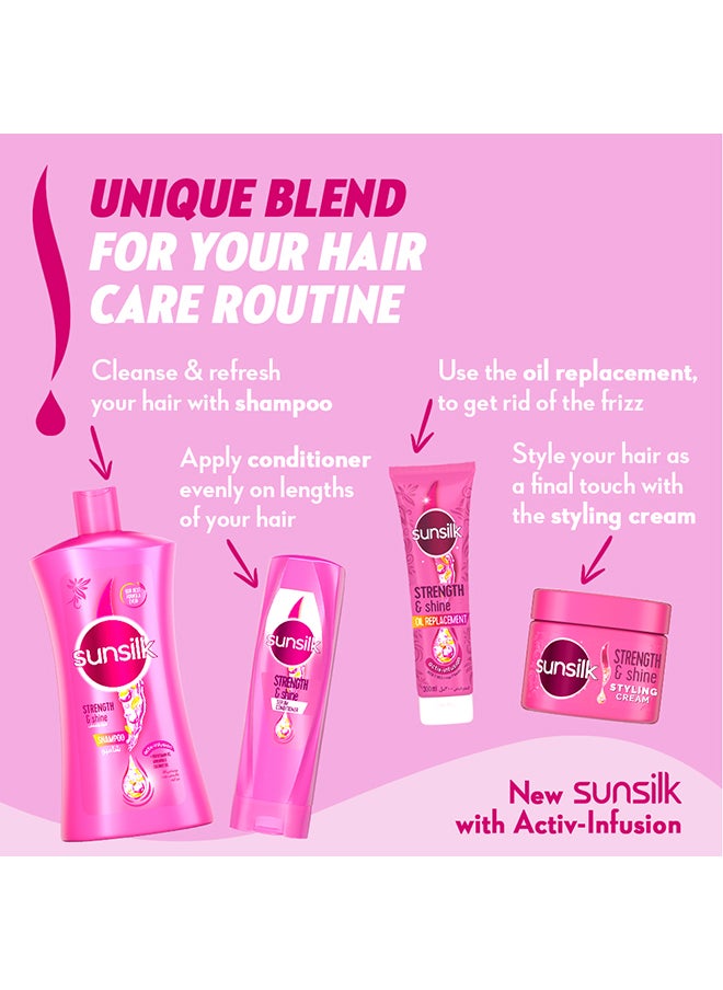Sunsilk - شامبو القوة واللمعان مع بروفيتامين ب5 والأرجينين وزيت جوز الهند - Image 1
