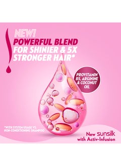 Sunsilk شامبو القوة واللمعان مع بروفيتامين ب5 والأرجينين وزيت جوز الهند  - Image 5