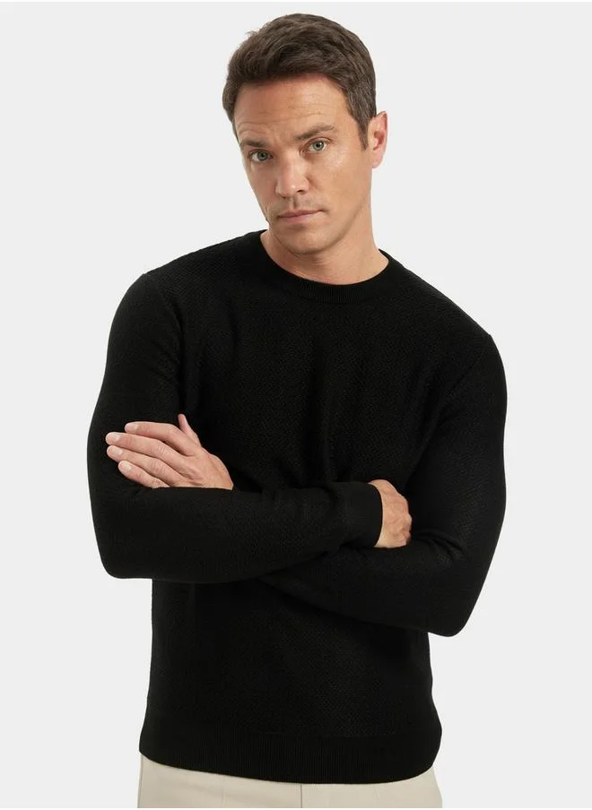 DeFacto Regular Fit Round Neck Knit Sweater