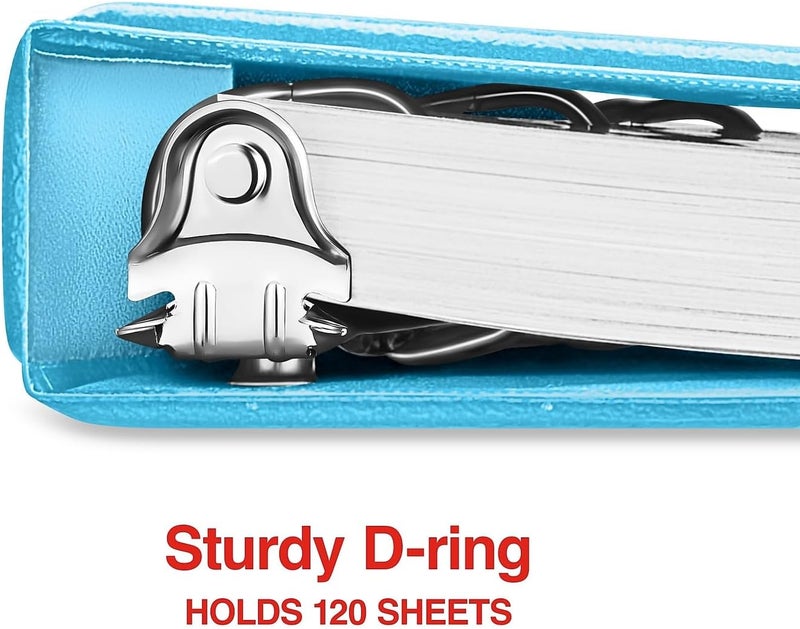 Staples 1/2" 3-Ring View Binder, D-Ring Teal - Image 2