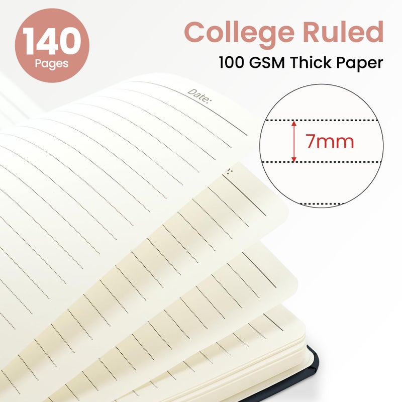 ZOTIA Lined Spiral Journal for Women, A5 Hardcover Cute Notebook for Work & Note Taking, Aesthetic Pretty Journal for Writing, 140 Pages, 6"x8", Painted Poppies - Image 2
