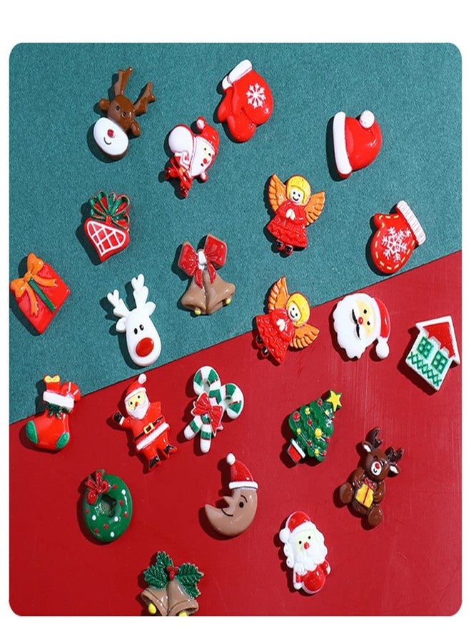 ZJDL 200pcs Christmas Resin Charms for Crafts, Christmas Slime Flatback Charms，Ornament Scrapbooking DIY Crafts, Miniature Ornaments for Christmas Embellishments, Craft Supplies Mini Christmas Decorations - Image 5