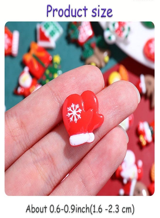 ZJDL 200pcs Christmas Resin Charms for Crafts, Christmas Slime Flatback Charms，Ornament Scrapbooking DIY Crafts, Miniature Ornaments for Christmas Embellishments, Craft Supplies Mini Christmas Decorations - Image 4