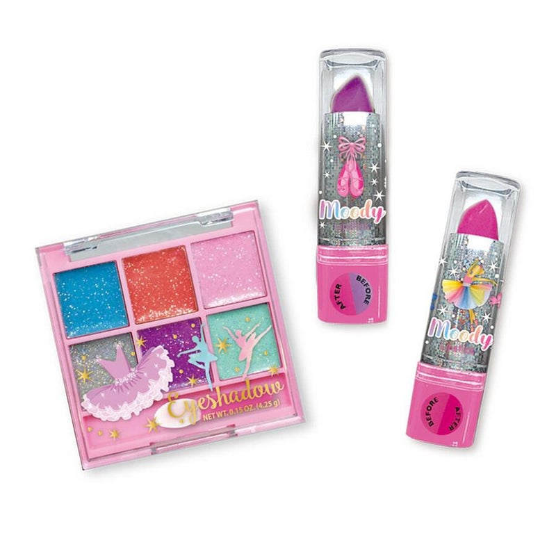 Hot Focus - Ballerina Shine Eyeshadow & Moody Lipsticks Beauty Set - 087BB - Image 2