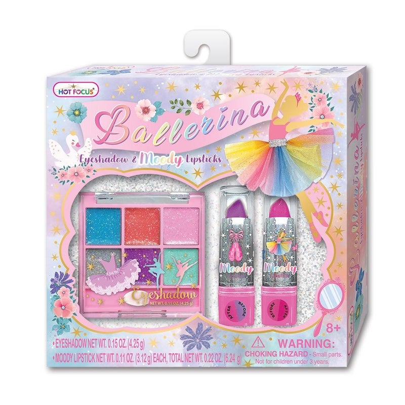 Hot Focus - Ballerina Shine Eyeshadow & Moody Lipsticks Beauty Set - 087BB - Image 1